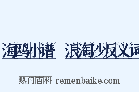 海鸥小谱·浪淘沙反义词是什么意思的图片